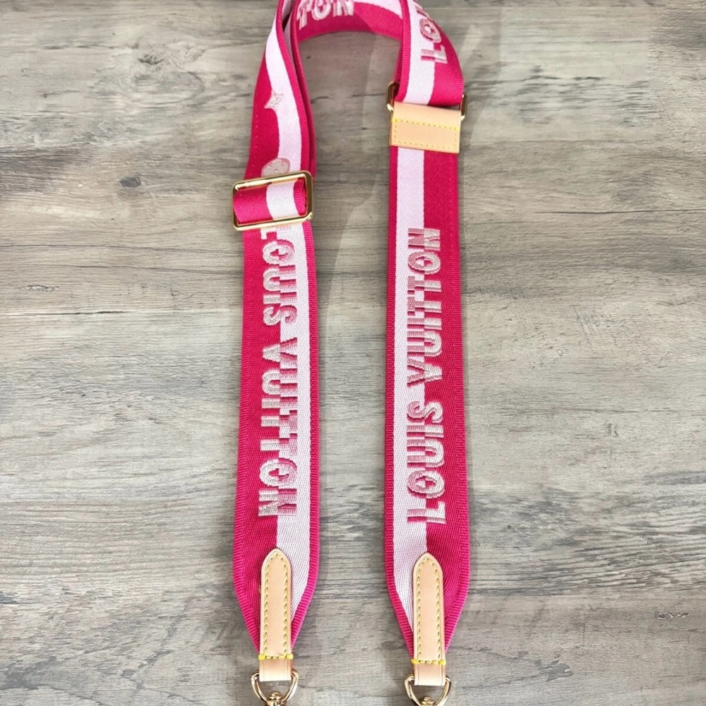 Louis Vuitton Vibrant Pink and Cream Strap